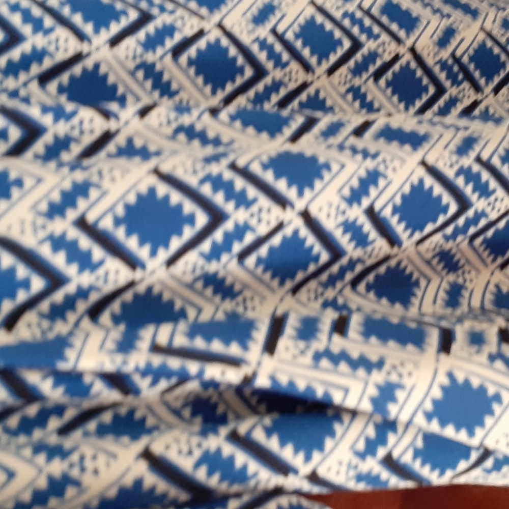 Mauve Sz Large Drawl String Geometric Print Dress… - image 4